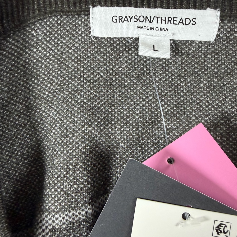 Women's Greyson/Threads NYC Teddy Bear Graphic Cardigan - Gray M, L & XXL - Picture 9 of 14